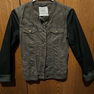Army green jeans jacket